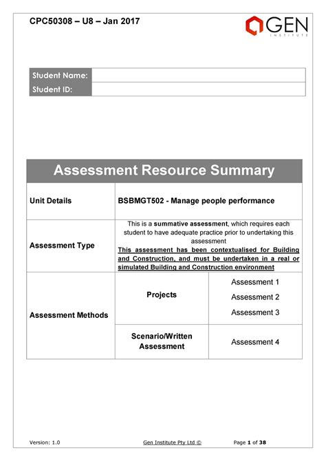 8 Bsbmgt 502 SV Manage People Performance CPC50308 U8 Jan