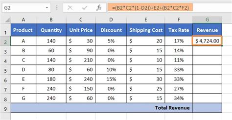 How to Calculate Total Revenue in Excel [Free Template]