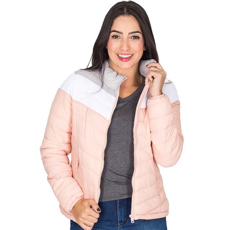 Jaqueta Puffer Nylon Bobojaco Feminina Peluciada Tricolor Submarino