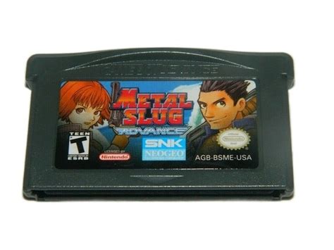 Metal Slug Advance Cartridge Card Game Boy Advance Gba English