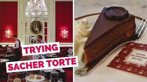 Viennese Food Eating Sachertorte Cake In Vienna Austria At Café