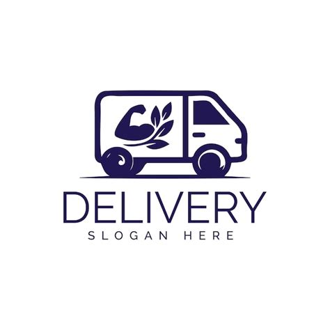 Premium Vector Delivery Service Logo Featuring A Stylized Van With