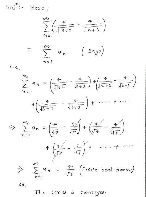 Solved Show Work Determine Whether The Telescoping Series Below