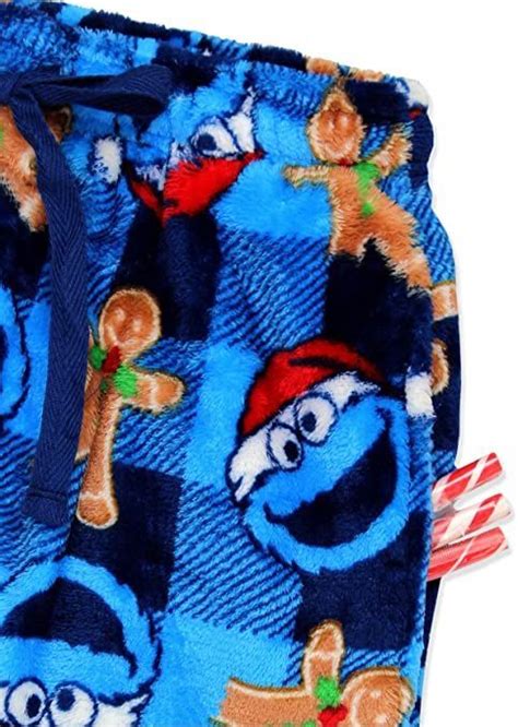 Sesame Street Cookie Monster Mens Christmas Holiday Santa Plush Minky