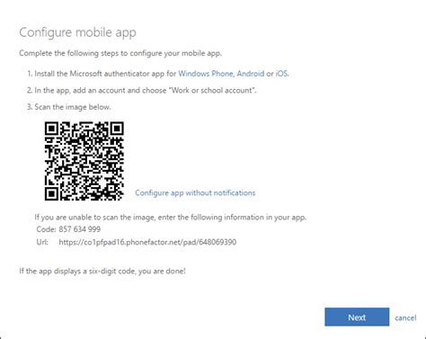 Set Up An Authenticator App As A Two Step Verification Method Microsoft Support