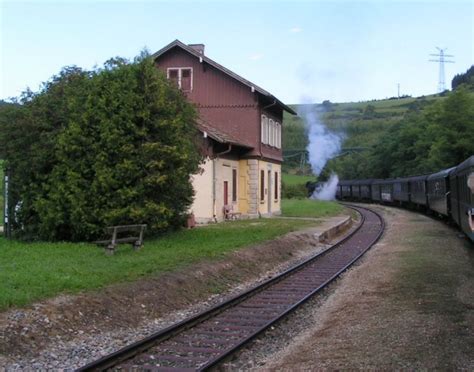 Zug Bei Der Ankunft In Epfenhofen Das Foto Wurde Aus Dem Letzten