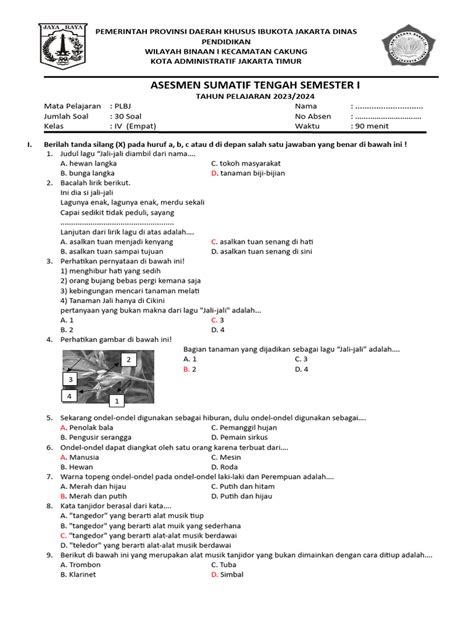 Soal Plbj Dan Jawaban Pdf