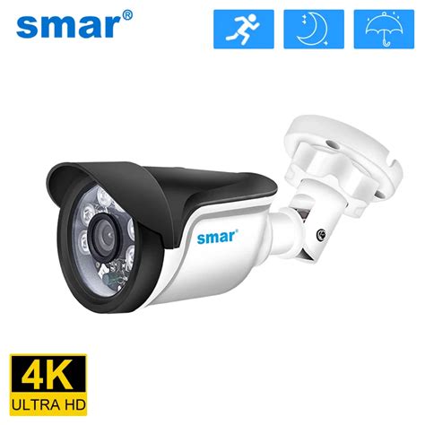 Smar cámara IP impermeable al aire libre sistema CCTV H 265 4K 8MP