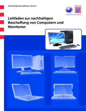 Ausf Llbar Online Leitfaden Zur Nachhaltigen Beschaffung Von Computern