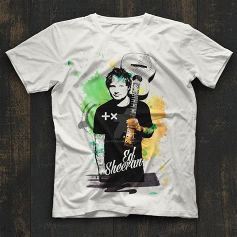 Ed Sheeran White Unisex T Shirt Tees Shirts