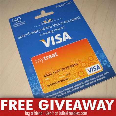 $50 Visa Gift Card Giveaway - Julie's Freebies