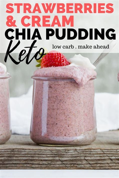 Keto Strawberries And Cream Chia Pudding Recipe Ketofocus Recipe