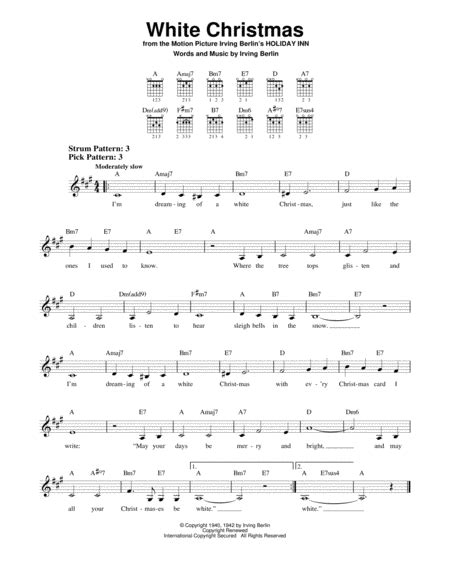 White Christmas Easy Guitar Digital Sheet Music Sheet Music Plus