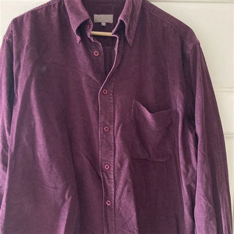 VINTAGE CORDUROY BURGUNDY URBAN OUTFITTERS Shirt Depop