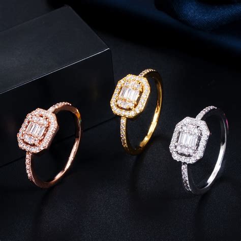 Cwwzircons Very Shiny Cubic Zirconia Pave Love Designer Rose Gold Rings