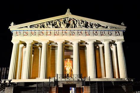 The Parthenon In Nashville Tennessee At Night 3 Photograph by Lisa ...