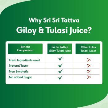 Buy Sri Sri Tattva Giloy Tulasi Juice No Added Sugar Online At Best