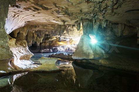 New Zealand Cave Stock Image Colourbox