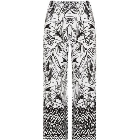 Annalisa Black White Plus Size Printed Wide Leg Trousers 2395 Ars