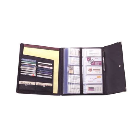 Rolodex Active View Business Card Book Faux Leather 240 Card Black