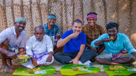 Big Moment Rahul Gandhi Join In Village Cooking Mushroom Biryani