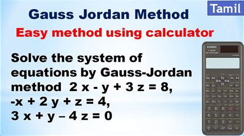 Snm Ma3251 Unit 3 Gauss Jordan Method Easy Method Using