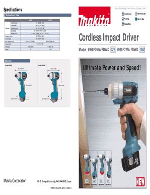 Fillable Online Cordless Impact Driver Fax Email Print Pdffiller