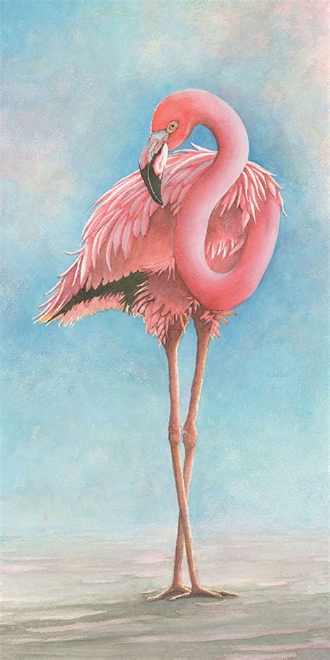 Flamingo Artwork Flamingo Art Print Flamingo Painting Birds Painting