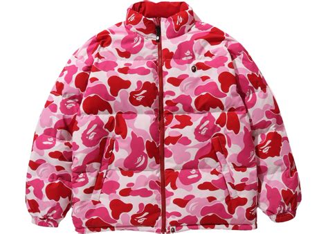 BAPE ABC Camo Reversible Down Jacket Pink Men's - FW23 - US