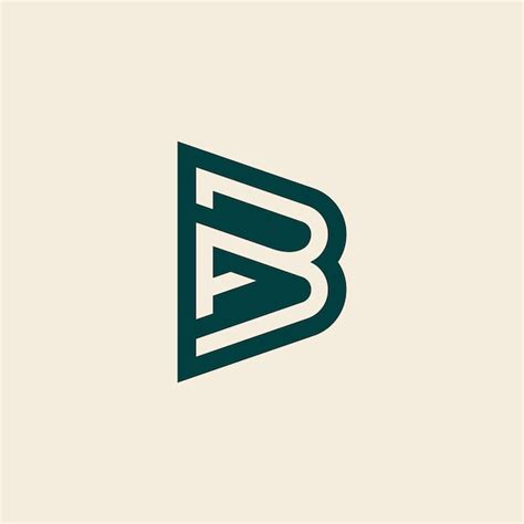 Logotipo Da Letra Ba Ou Ab Vetor Premium