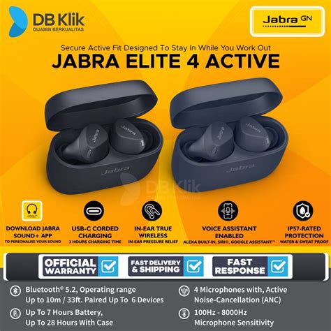 Jual Tws Jabra Elite Active True Wireless Earbuds Jabra Elite