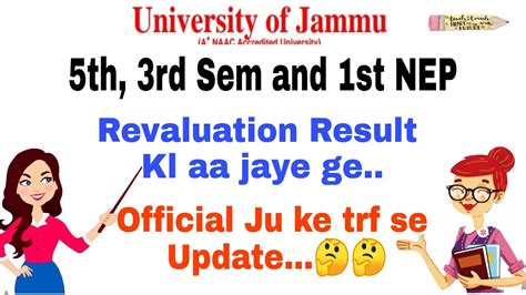 Revaluation Result Update Of 5th 3rd Sem 1st NEP New Update Of