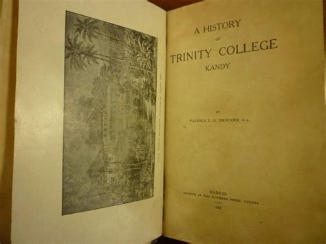 1922 TRINITY COLLEGE, KANDY History SRI LANKA Private Boys' SCHOOL ...