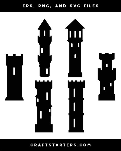 Castle Tower Silhouette Clip Art