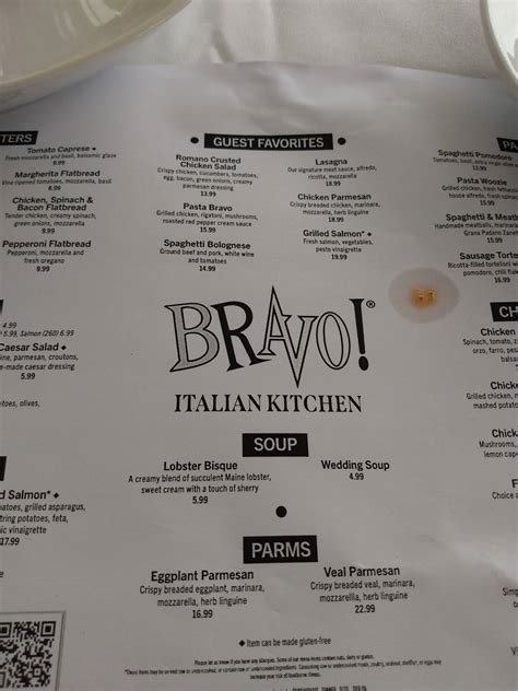 Menu At Bravo Italian Kitchen Pub And Bar Robinson Township