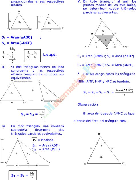 Reas De Regiones Triangulares Problemas Resueltos De Geometria