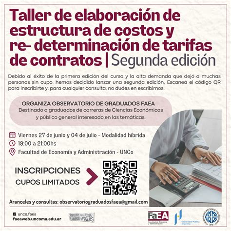 Taller de elaboración de estructuras de costos y re determinación de