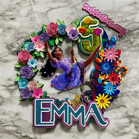 Encanto Isabela Inspired Cake Topper Personalized Cake Topper Birthday