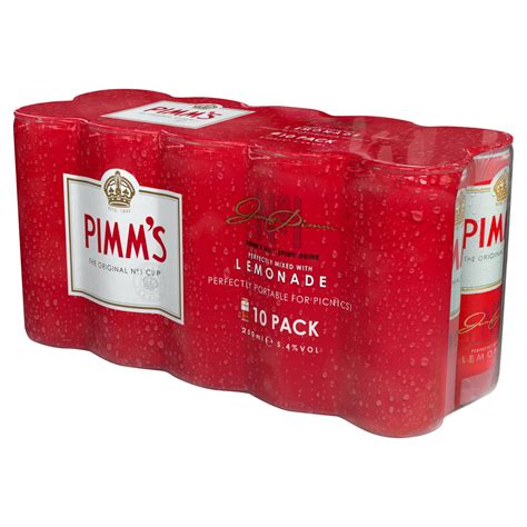 Pimms No1 Cup And Lemonade Premix Liqueurs Ready To Drink 250 Ml