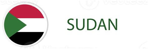 Sudan Flag In Button Web 28175243 Png