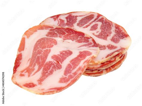 Capocollo Or Coppa Traditional Italian Dry Cured Pork Meat Slices