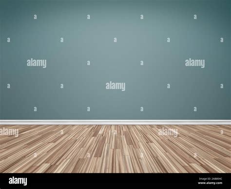 Ein Leerer Raum Mit Grauer Wand Und Holzboden Stock Photo Alamy