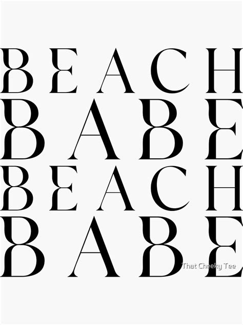 Beach Babe Fun Summer Beach Sand Surf Design Sticker By