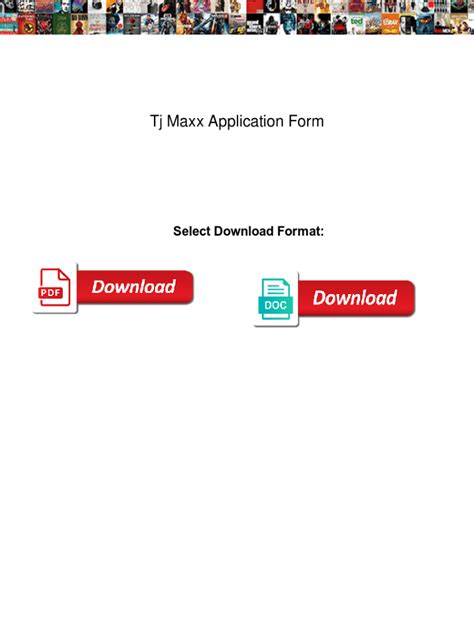 Fillable Online Tj Maxx Application Form Tj Maxx Application Form