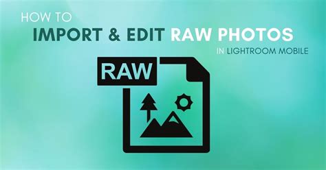 How To Import And Use Raw Files In Lightroom Mobile