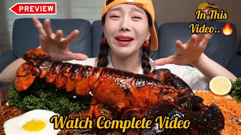 Asmr Mukbang Sea Food Giant King Crab Octopus Party Spicy Korean Fire Noodles Eating Sound