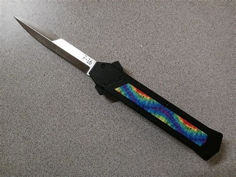 Akc F D A Bayo Otf Automatic Knife Tye Dye Grip