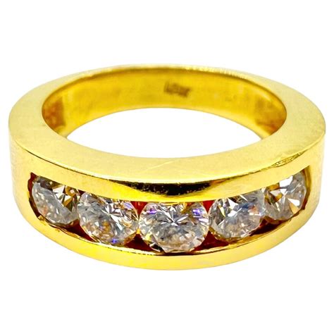 Sophia D 18k Yellow Gold Diamond Band Ring For Sale At 1stdibs