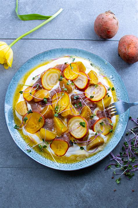 Gulbetor med matjessill och brynt smör Hebe Frukt Grönt