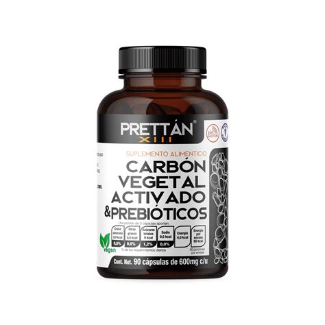 Carb N Vegetal Activado Prebi Ticos C Psulas Prett N Xiii